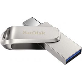 USB Zibatmiņa SanDisk Ultra Dual Drive Luxe Type-C/USB 3.1 Sudraba | Datu nesēji | prof.lv Viss Online