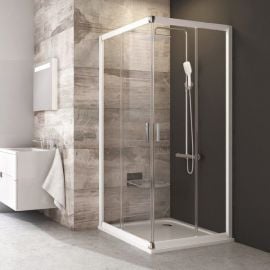 Квадратный душевой кабинет Ravak Blix 90x90 см H=190 см BLRV2-90 с квадратной ручкой Grape Хромированный (1LV70C00ZG)