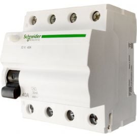 Schneider Electric Acti9 ID K Автоматический выключатель утечки тока 4-полюсный, 40A/30мА, переменного тока | Прерыватель цепи протечки заземления | prof.lv Viss Online