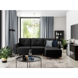 Eltap Roxi Savoy Corner Pull-Out Sofa 165x240x90cm, Black (CO-ROX-U-10SAV) | Corner couches | prof.lv Viss Online