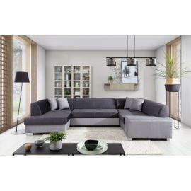 Izvelkams Dīvāns Eltap Havana Monolith U Veida 207x320x73cm Kreisais Stūris Tumši Pelēks/Pelēks (Hv47) | Izvelkamie dīvāni | prof.lv Viss Online