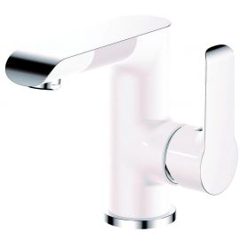 Aqualine Premium Bianca L Bathroom Sink Mixer White (246910) | Sink faucets | prof.lv Viss Online