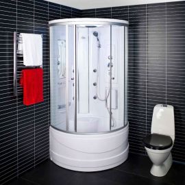 Duschy 6025 103x103cm Massage Shower Cabin Silver | Shower cabines | prof.lv Viss Online