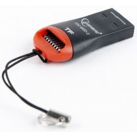Gembird FD2-MSD-3 Внешний считыватель карт памяти USB, Черный/Красный | Считыватели карт памяти | prof.lv Viss Online