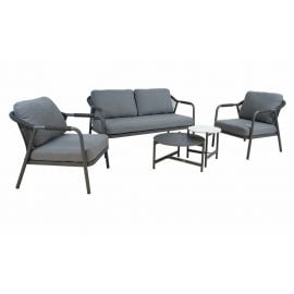 Dārza Mēbeļu Komplekts Home4you Kassel 2, 2 Galdi + Dīvāns + 2 Krēsli, Pelēks (20930) | Outdoor furniture sets | prof.lv Viss Online