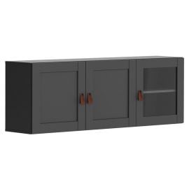 Black Red White Modeo Display Cabinet, 33x150x52cm, Grey | Living room furniture | prof.lv Viss Online