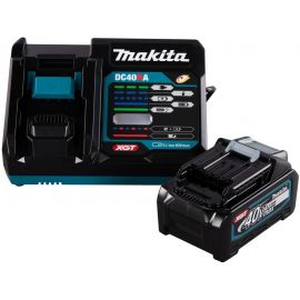 Зарядное устройство Makita XGT DC40RA + аккумулятор BL4040 40V 4Ah | Комплекты аккумуляторов и зарядных устройств | prof.lv Viss Online