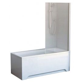 Равак CVS1-80 R Угловая ванная стена 150x80 см Прозрачный белый (7QR40100Z1) | Стенки для ванны | prof.lv Viss Online