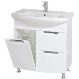 Аква Родос Глория 05GL75 раковина для ванной комнаты с шкафчиком Белый (195645) | Мебель для ванной | prof.lv Viss Online