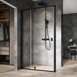 Ravak Nexty 80cm NPSS-80 Shower Wall Transparent Black (90O40300Z1) | Shower doors and walls | prof.lv Viss Online