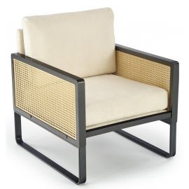 Halmar Ilario Recliner Chair Black/Beige | Lounge chairs | prof.lv Viss Online