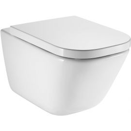 Roca The Gap Rimless Wall-Hung Toilet Bowl with Horizontal (90°) Outlet, Without Cover, White (A34647L000) | Roca | prof.lv Viss Online