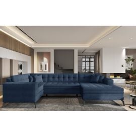 Eltap Montez Poco Corner Pull-Out Sofa 180x340x93cm, Blue (CO-MON-RT-40PO) | Corner couches | prof.lv Viss Online