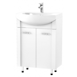Aqua Rodos Anita 65 Bathroom Sink with Cabinet White (195956) | Bathroom furniture | prof.lv Viss Online