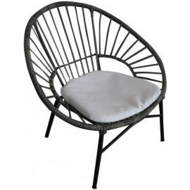 Кресло для отдыха, 79x92x86 см, Черное/Серое (131618) | Садовые стулья | prof.lv Viss Online