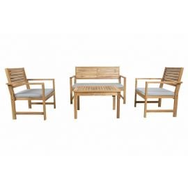 Dārza Mēbeļu Komplekts Home4you Fortuna, Galds + dīvāns + 2 krēsli, Ozola (13578) | Outdoor furniture sets | prof.lv Viss Online