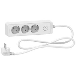 Schneider Electric ST9431W Extension Cord with Grounding and Switch 3-Way, 1.5m, White | Extension Cord | prof.lv Viss Online