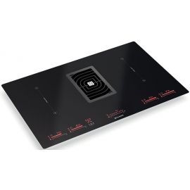 Faber Galileo BK GLASS A830 Built-in Induction Hob with Built-in Steam Extractor, Black | Faber | prof.lv Viss Online