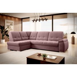 Eltap Sado Velvetmat Corner Pull-Out Sofa 192x272x95cm, Pink (CO-SAD-LT-24VE) | Corner couches | prof.lv Viss Online