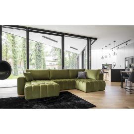 Eltap Bonito Loco Corner Pull-Out Sofa 175x350x92cm, Green (CO-BON-LT-33LO) | Corner couches | prof.lv Viss Online