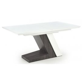 Halmar Mortis Extendable Table 160x90cm, White/Dark Grey | Wooden tables | prof.lv Viss Online