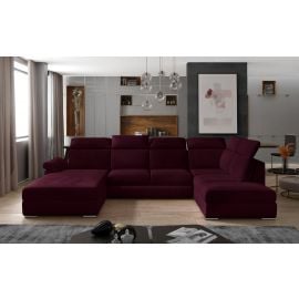 Eltap Evanell MatVelvet Corner Pull-Out Sofa 216x336x102cm, Pink (Evl_48) | Living room furniture | prof.lv Viss Online