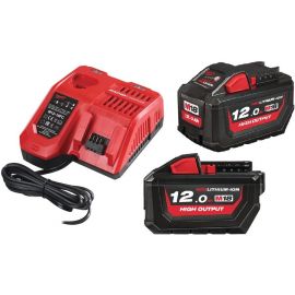 Milwaukee M18 FC Rapid Charger 18V + Li-ion Batteries 2x18V, 12Ah (4933464261) | Battery and charger kits | prof.lv Viss Online