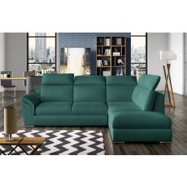 Eltap Loreto MatVelvet Corner Pull-Out Sofa 60x260x102cm, Green (Lor_65) | Sofas | prof.lv Viss Online