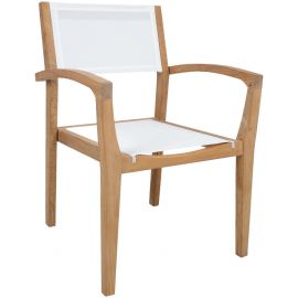 Home4You Maldives Outdoor Lounge Chair, 62x62x91cm, White, Brown (13603) | Garden chairs | prof.lv Viss Online