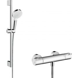 Hansgrohe Ecostat 1001 CL Shower Mixer with Thermostat White/Chrome (27812400) | Hansgrohe | prof.lv Viss Online
