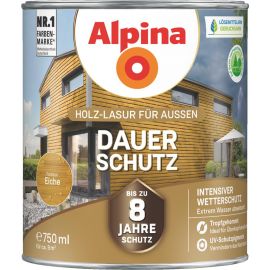 Koka Struktūru Akcentējoša Lazūra Alpina Dauer-Schutz Lasur Ozola | Paints, varnish, wood oils | prof.lv Viss Online
