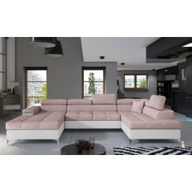 Eltap Eduardo Omega/Soft Corner Pull-Out Sofa 60x345x90cm, Pink (Edr_49) | Corner couches | prof.lv Viss Online