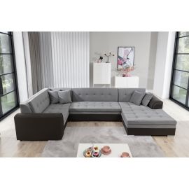 Eltap Damario MatVelvet/Kongo Corner Pull-Out Sofa 189x340x73cm, Grey (Dam_36) | Living room furniture | prof.lv Viss Online