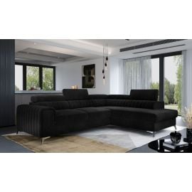 Stūra Dīvāns Izvelkams Eltap Laurence MatVelvet 205x275x98cm Labais Stūris Melns (Lau_39) | Izvelkamie dīvāni | prof.lv Viss Online