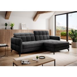 Eltap Lorelle Berlin Corner Pull-Out Sofa 160x225x105cm, Black (Lore_89) | Living room furniture | prof.lv Viss Online