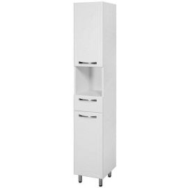 Аква Родос Декор Высокий Шкаф (Пенал) Белый (195719) | Мебель для ванной | prof.lv Viss Online