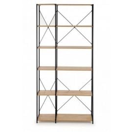 Halmar Reg19 Shelf, 90x30x190cm Oak/Black (AC76364) | Shelves | prof.lv Viss Online
