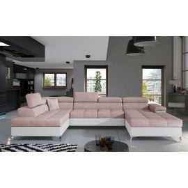 Eltap Eduardo Omega/Soft Corner Pull-Out Sofa 60x345x90cm, Pink (Edr_20) | Living room furniture | prof.lv Viss Online