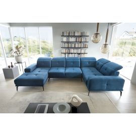 Eltap Neviro Lux Corner Sofa 201x350x77cm, Blue (CO-NEV-RT-38LU) | Sofas | prof.lv Viss Online