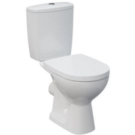 Cersanit Arteco 011 CleanOn 616 Toilet Bowl Rimless with Horizontal Outlet (90°), (Soft Close with QR) Seat, White Without Flushing Rim (K667-056), 85384 | Toilet bowls | prof.lv Viss Online