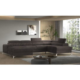 Eltap Lacante Straight Pull-Out Corner Sofa 202x354x92cm, Brown (CO-LAC-RT-22REK) | Living room furniture | prof.lv Viss Online