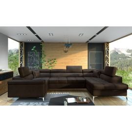 Eltap Thiago Monolith Corner Pull-Out Sofa 43x208x88cm, Brown (Th_15) | Corner couches | prof.lv Viss Online