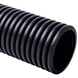 Embossed Conduit 50mm Without Thread, Black(KF 09050_UVFA) | Installation pipes and fasteners | prof.lv Viss Online