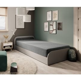 Eltap Parys GR Single Bed 80x190cm, With Mattress, Grey (BE-PA-LT-GR-21SA) | Single beds | prof.lv Viss Online