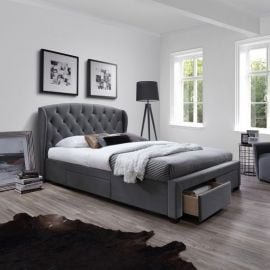 Home4You Louis Double Bed 160x200cm, Without Mattress, Grey | Beds | prof.lv Viss Online