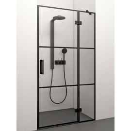 Glass Service Adele 70cm 70ADE+B_D2 Shower Door Transparent Black | Stikla Serviss | prof.lv Viss Online