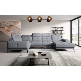 Eltap Neviro Poco Corner Sofa 201x350x77cm, Grey (CO-NEV-LT-04PO) | Corner couches | prof.lv Viss Online