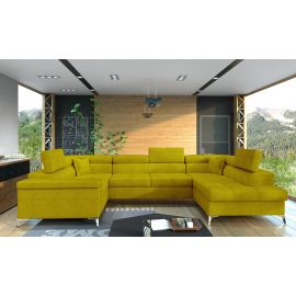 Stūra Dīvāns Izvelkams Eltap Thiago Omega 43x208x88cm, Dzeltens (Th_02) | Stūra dīvāni | prof.lv Viss Online