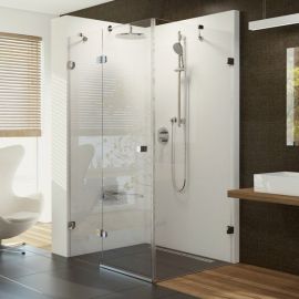 Ravak Brilliant 90x90cm BSDPS L Shower Enclosure, Left Side, Transparent Chrome (Without Installation Kit B SET) (0UL77A00Z1) | Shower cabines | prof.lv Viss Online