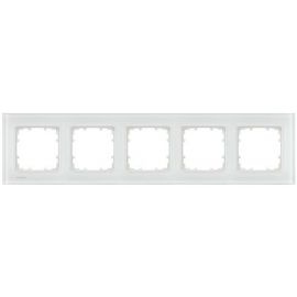 Siemens Delta Miro Glass Frame for Communication Module 5-gang, White (5TG1205-1) | Siemens | prof.lv Viss Online